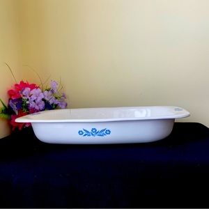Vintage CorningWare Blue Cornflower Lasagna/Roaster Pan Flower